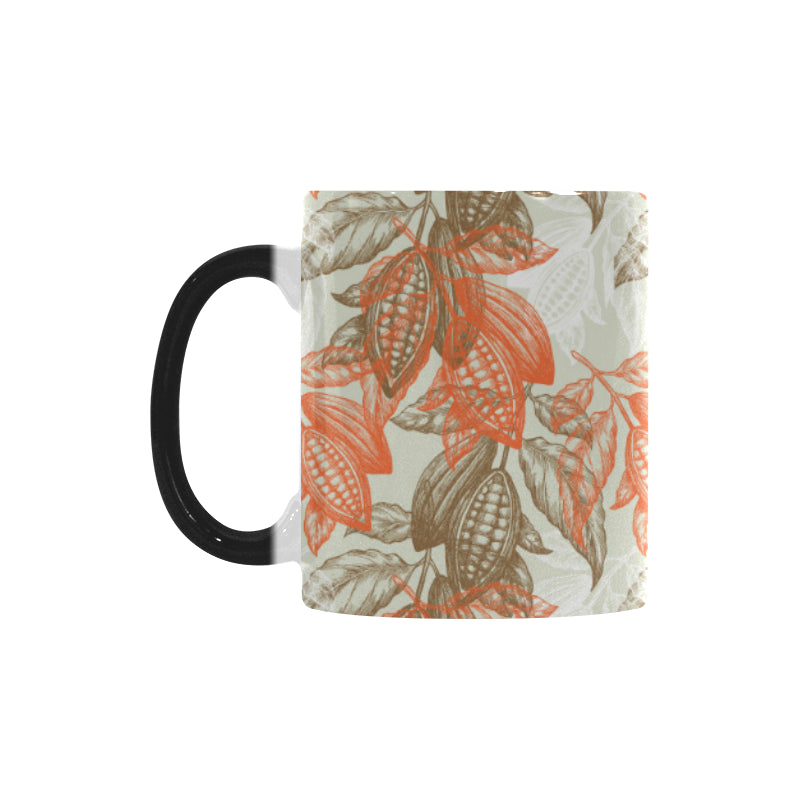 Cocoa beans Cocoa tree pattern Morphing Mug Heat Changing Mug