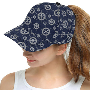 nautical steering wheel design pattern All Over Print Snapback Cap