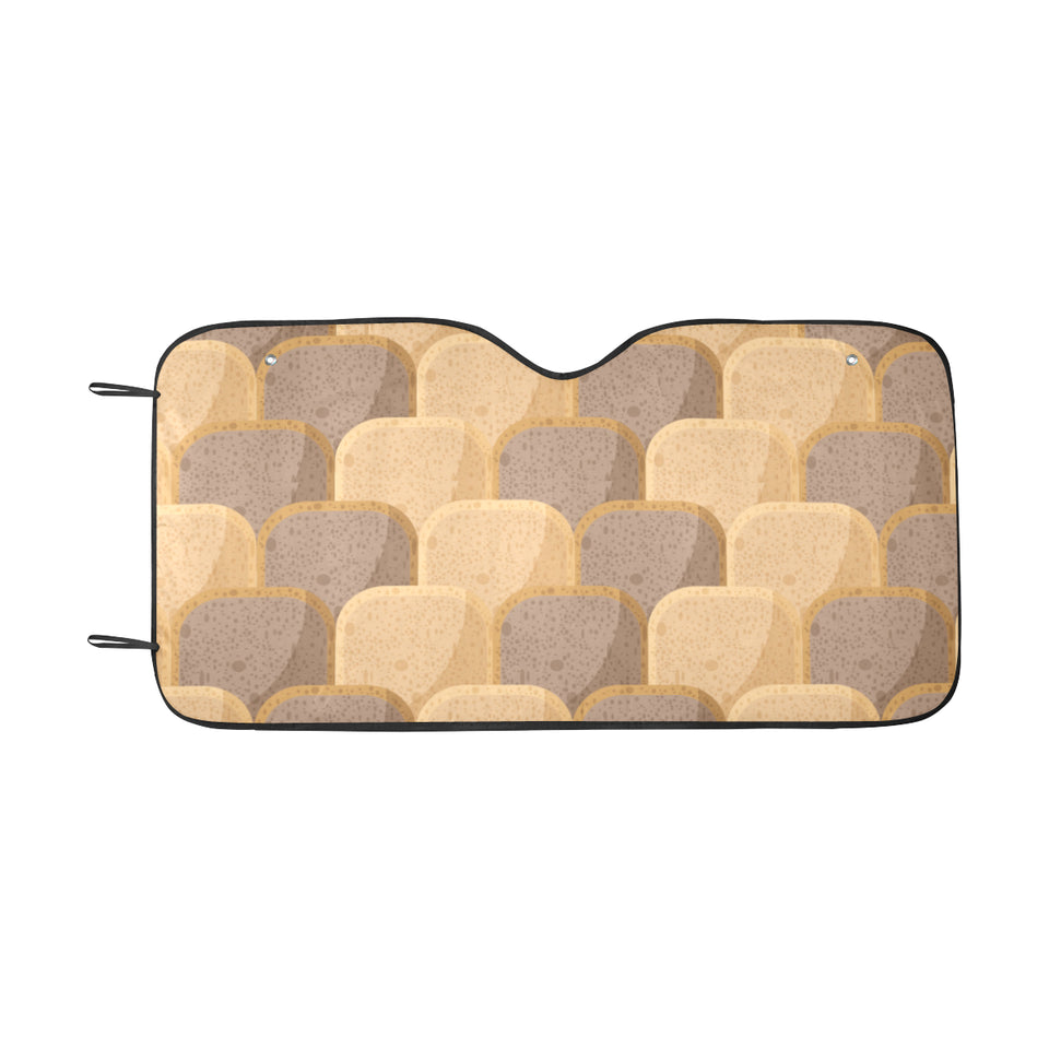 Bread Toast Pattern Print Design 04 Car Sun Shade