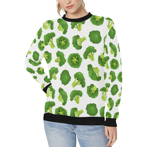 Cute broccoli pattern Women's Crew Neck Sweatshirt