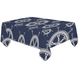 nautical steering wheel design pattern Tablecloth