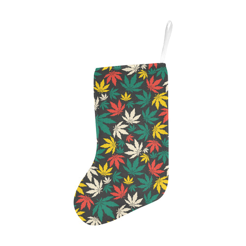 Canabis Marijuana Weed Pattern Print Design 02 Christmas Stocking
