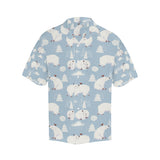 Cute polar bears Christmas decoration pattern Men's All Over Print Hawaiian Shirt