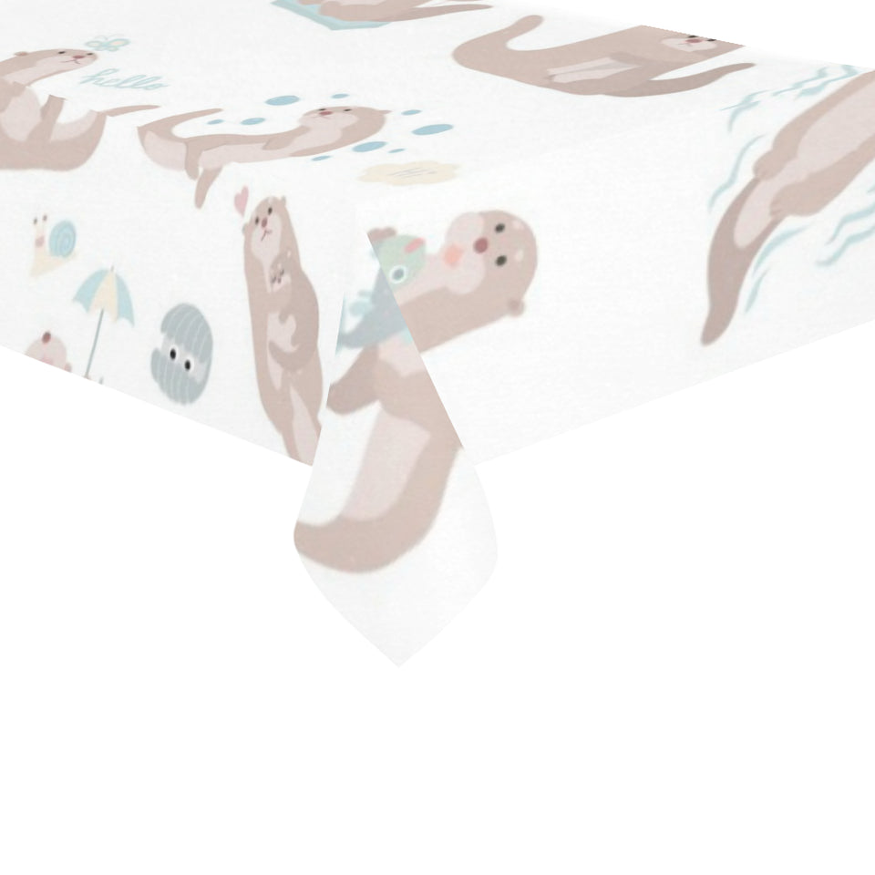 Cute sea otters pattern Tablecloth