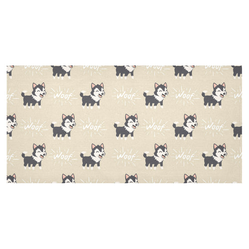 Cute Siberian Husky Tablecloth