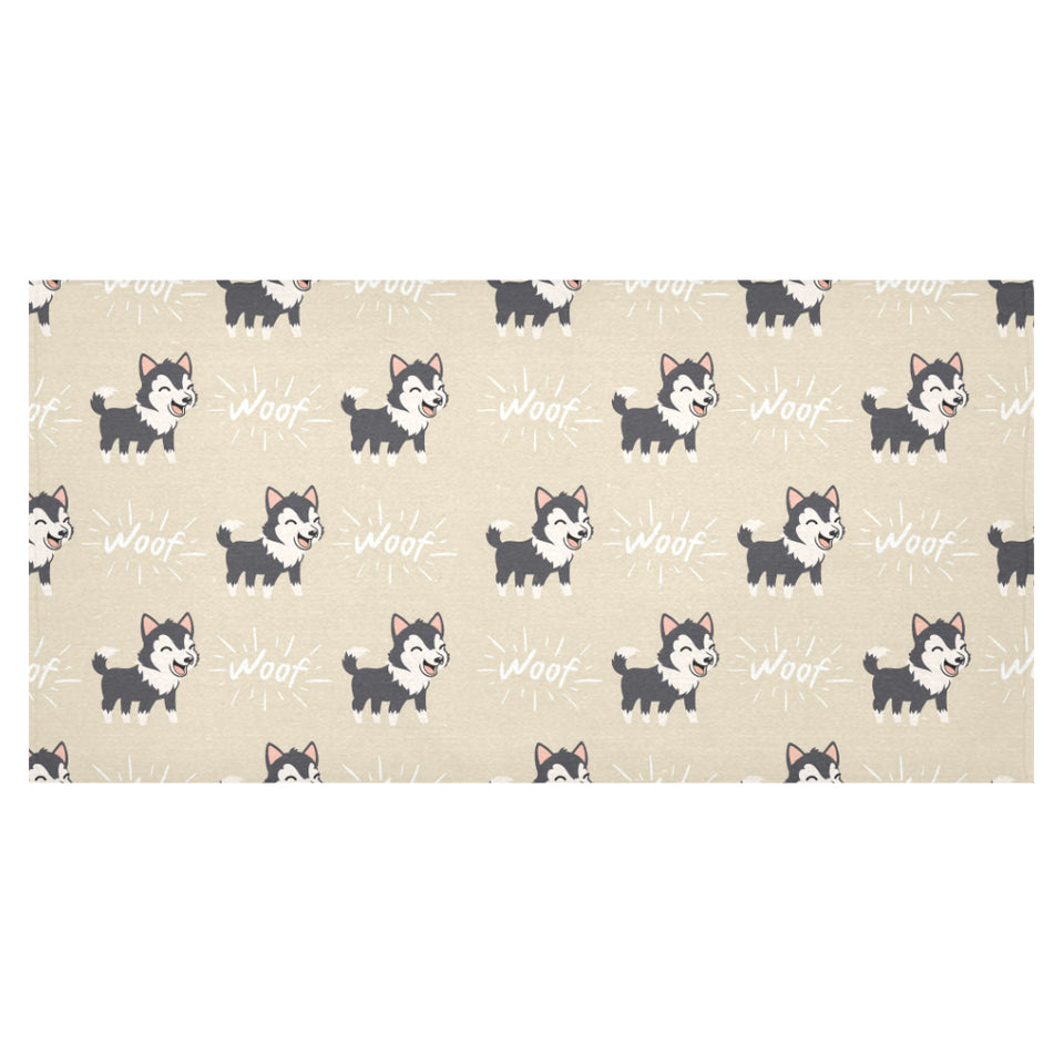 Cute Siberian Husky Tablecloth