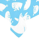 Cute white sea lion seals pattern Tablecloth