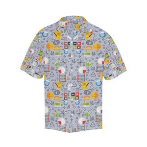 Math Pattern Print Design 04 Men's All Over Print Hawaiian Shirt (Model T58)