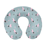 poodle dog pattern U-Shaped Travel Neck Pillow
