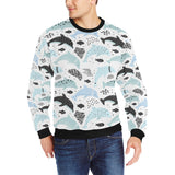 Cute dolphins Childish Style pattern Men's Crew Neck Sweatshirt