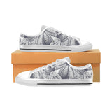 Guava tropical hand drawn pattern Men's Low Top Shoes White
