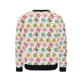 Color cute owl pattern Men's Crew Neck Sweatshirt