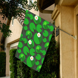 Frog waterlily pattern House Flag Garden Flag