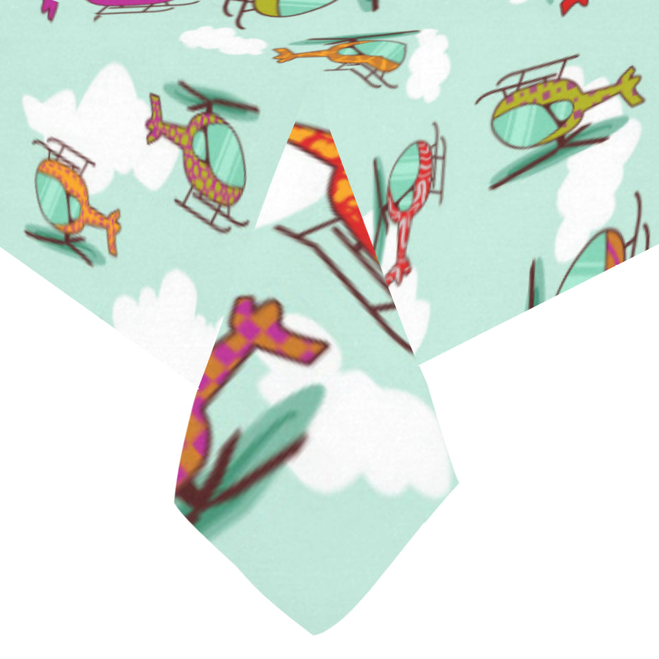 Helicopter design pattern Tablecloth