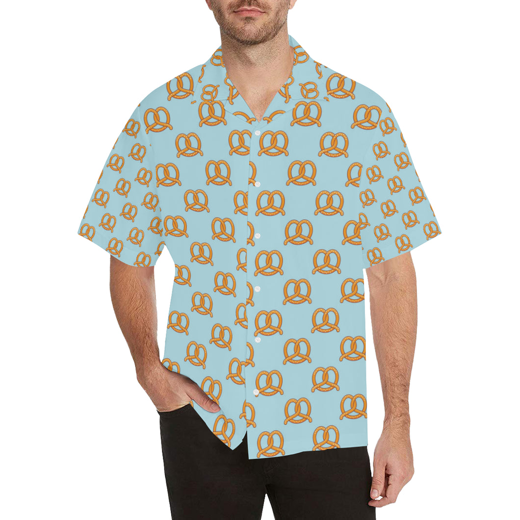 Pretzels Pattern Print Design 03 Men's All Over Print Hawaiian Shirt (Model T58)