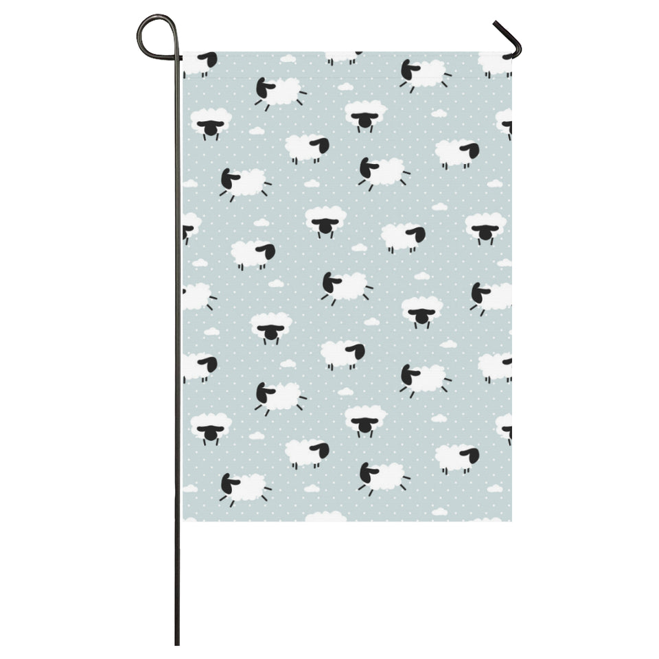 Sheep polka dot cloud pattern House Flag Garden Flag