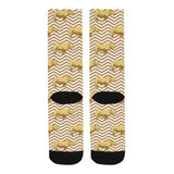 Rhino yellow theme pattern Crew Socks