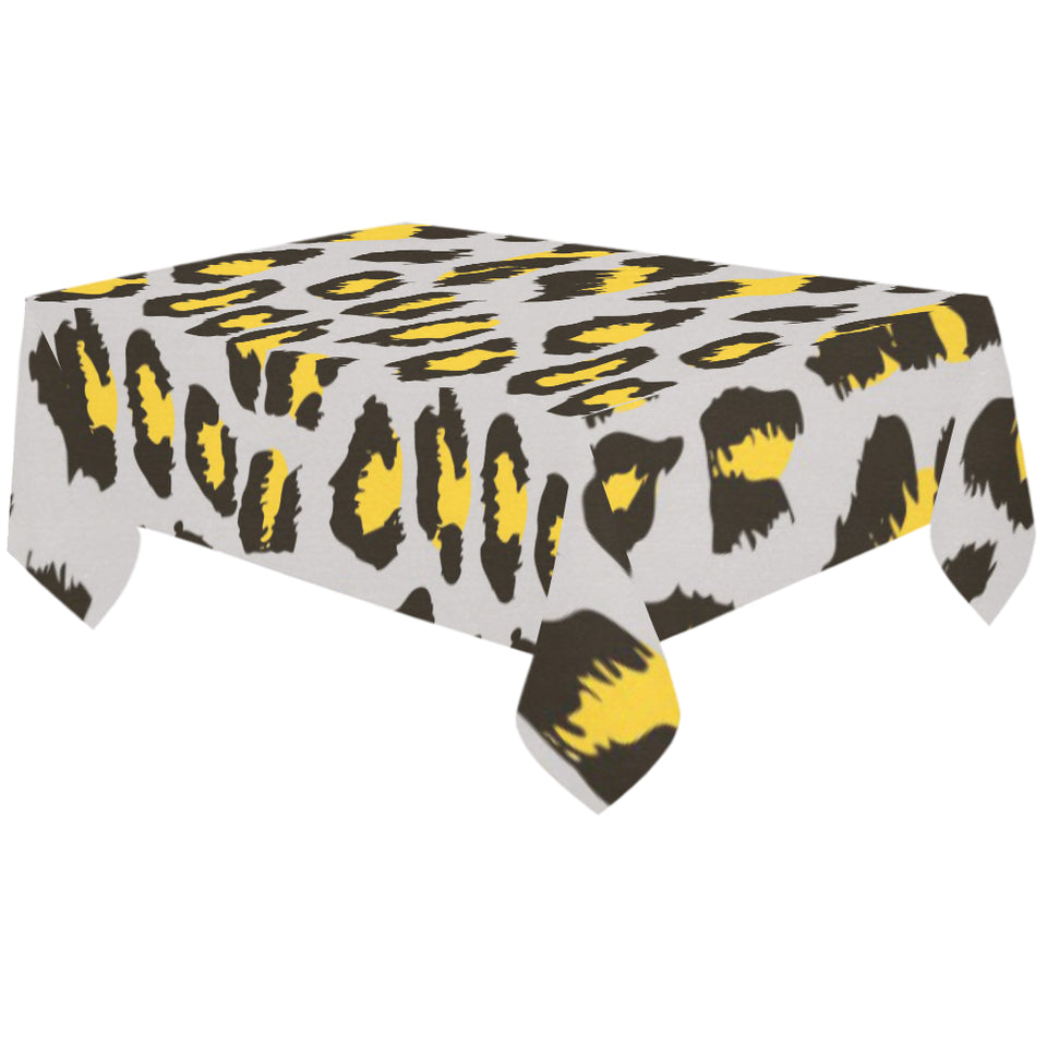 Gray Leopard print pattern Tablecloth
