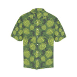 Hop pattern Hop cone background Men's All Over Print Hawaiian Shirt