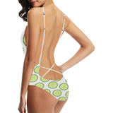 Cucumber slices pattern Women's One-Piece Swimsuit
