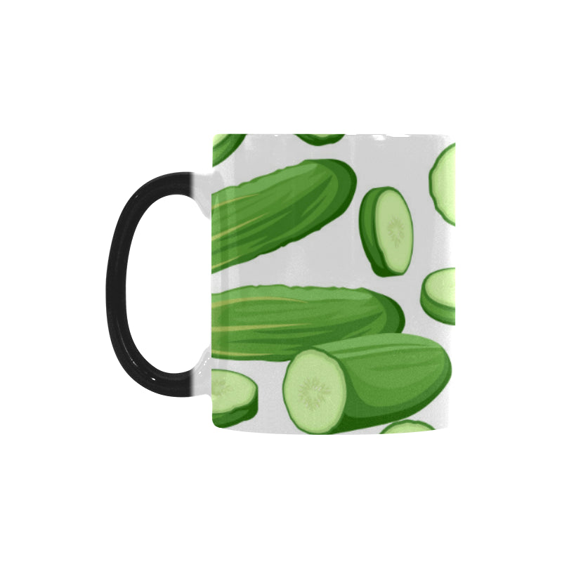 cucumber whole slices pattern Morphing Mug Heat Changing Mug