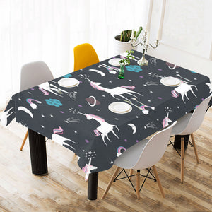 unicorn rainbows moon clound star pattern Tablecloth