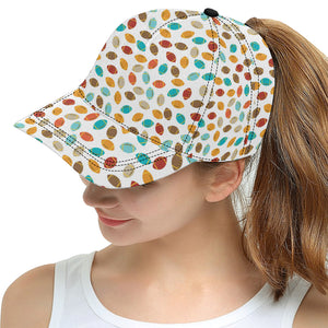 Colorful american football ball pattern All Over Print Snapback Cap