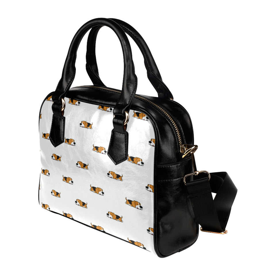 Cute beagle dog sleeping pattern Shoulder Handbag