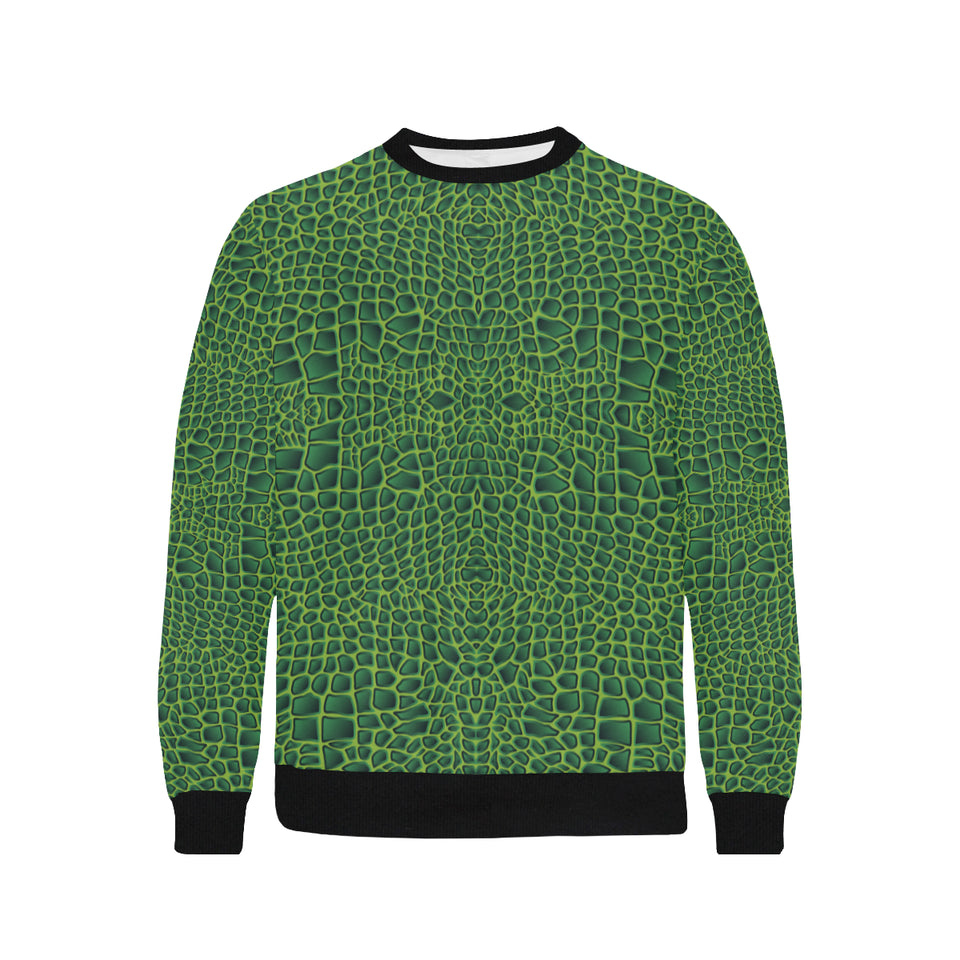 Crocodile Skin Printed Men's Crew Neck Sweatshirt