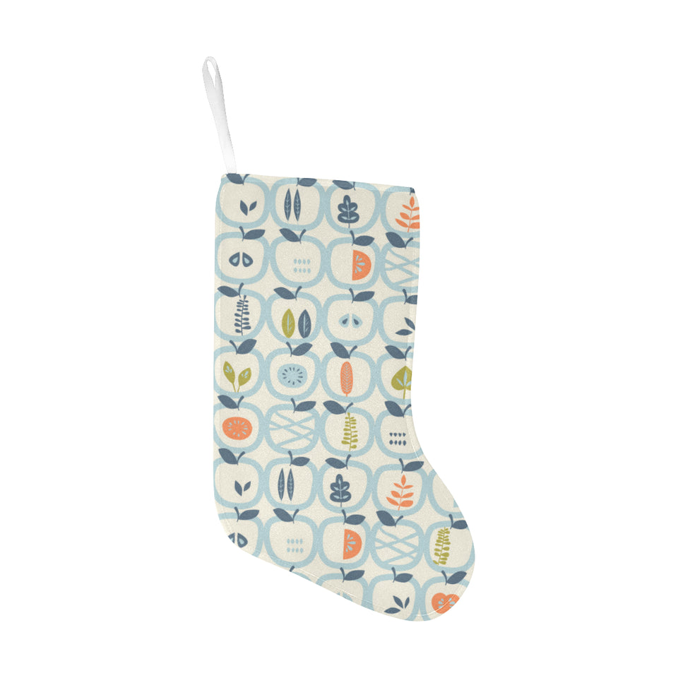 apples leaves pattern Christmas Stocking