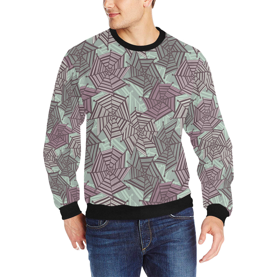Spider web cobweb design color pattern Men's Crew Neck Sweatshirt