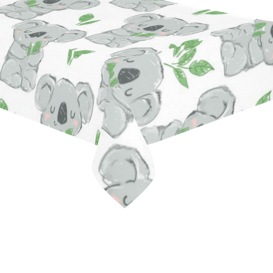 Hand drawn Koala leaves pattern Tablecloth