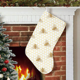 Bee honeycomb seamless design pattern Christmas Stocking