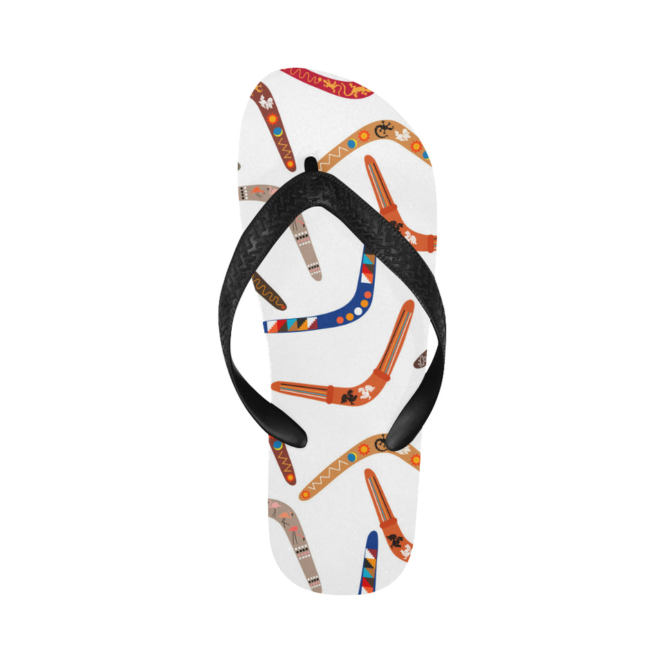 Boomerang Australian aboriginal ornament pattern Unisex Flip Flops
