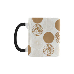 Gold Texture mushroom pattern Morphing Mug Heat Changing Mug