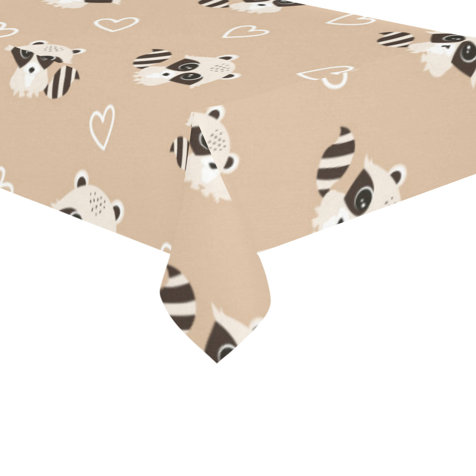Cute raccoon heart pattern Tablecloth