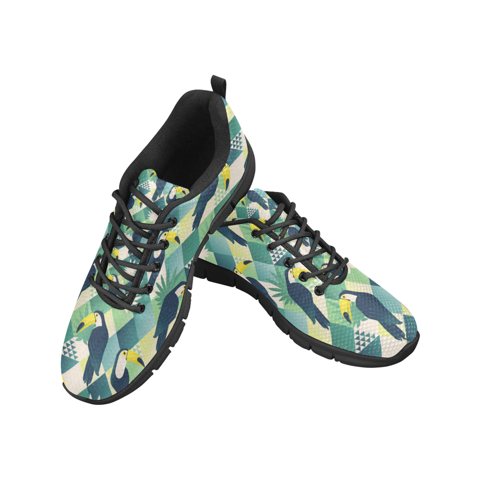 Toucan tropical leaves design pattern Men's Sneaker Shoes