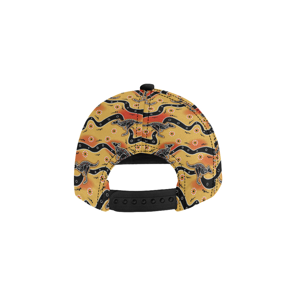 Kangaroo Australian aboriginal art pattern All Over Print Snapback Cap