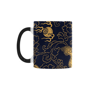 Gold dragon pattern Morphing Mug Heat Changing Mug