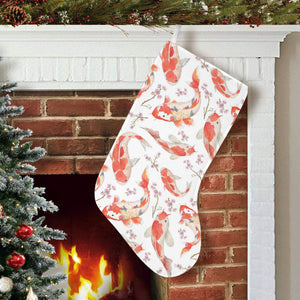 Watercolor Koi Fish Carp Fish pattern Christmas Stocking