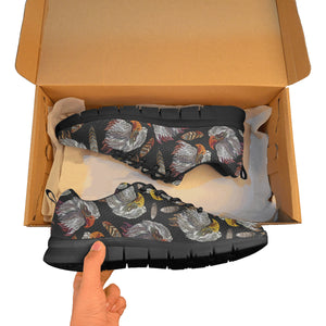 Eagle Pattern Print Design 05 Men's Breathable Sneakers ( Model 055)