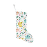 Cute elephants palm tree flower butterfly pattern Christmas Stocking
