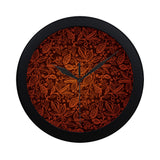 cacao beans tribal polynesian pattern Elegant Black Wall Clock