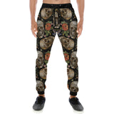 Skull rose humming bird flower pattern Unisex Casual Sweatpants