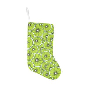 Slices of Lime design pattern Christmas Stocking