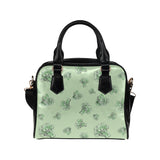 broccoli sketch pattern Shoulder Handbag