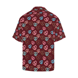 Pretzels Pattern Print Design 05 Men's All Over Print Hawaiian Shirt (Model T58)