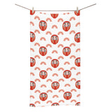Daruma japanese wooden doll design pattern Bath Towel