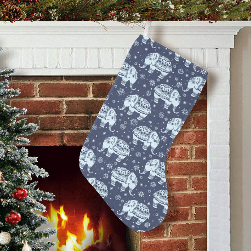 Elephant tribal design pattern Christmas Stocking