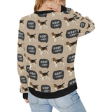 Beagle pattern Women's Crew Neck Sweatshirt